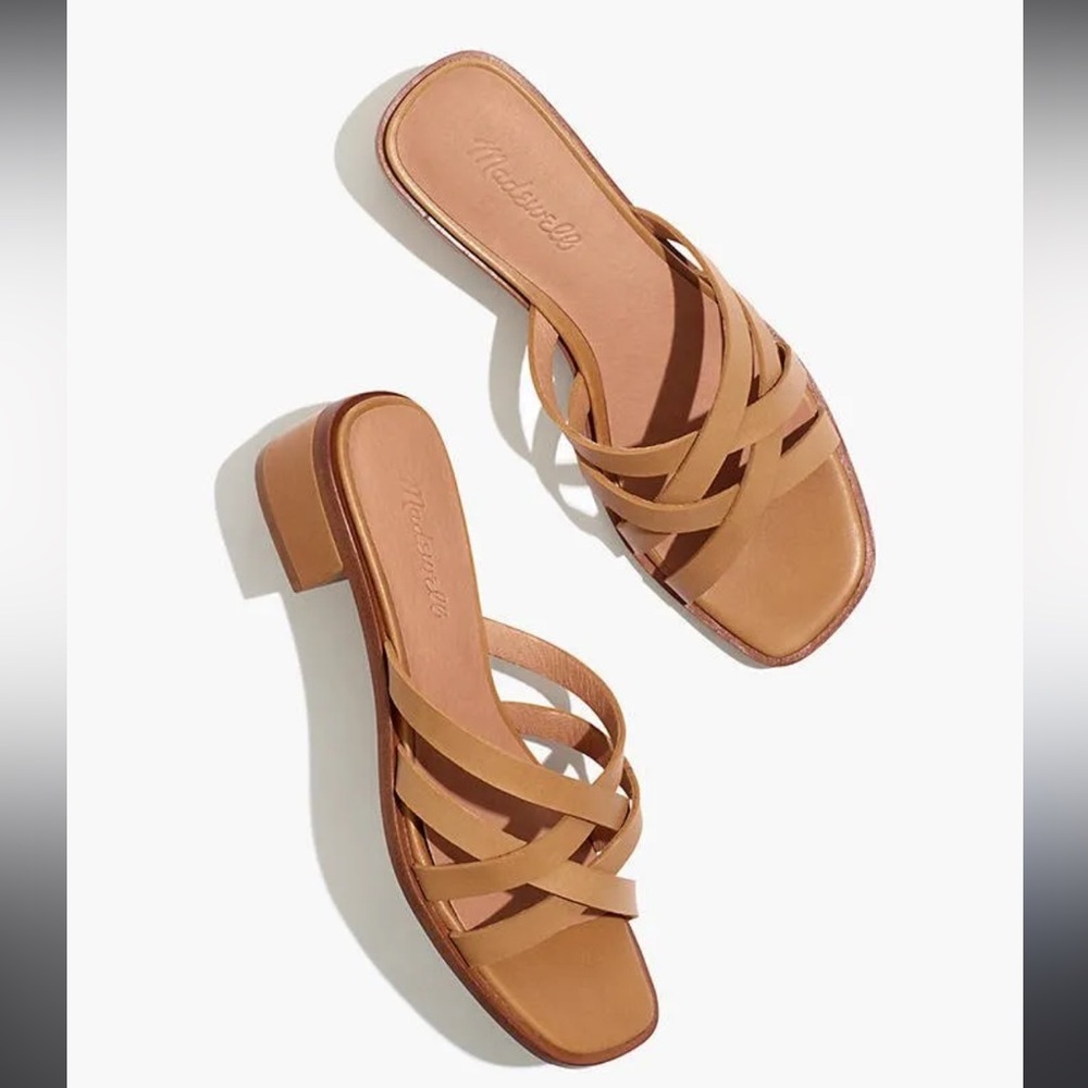 Madewell The Melanie Mule Sandal in Vachetta Leather MC686 8.5